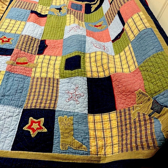 Pottery barn kids blanket cowboy - Picture 2 of 8